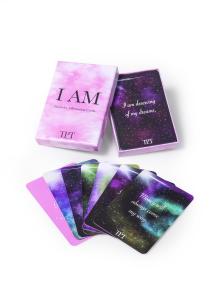 China 600gsm Rigid Cardboard Box Positivity Affirmation Tarot Flash Cards Packaging wholesale