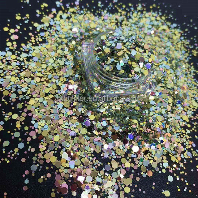 Die Cutting Printing Change Color Chunky Glitter for Makeup Body Hair Nail Art Craft Resin Bulk Custom Color Shifting
