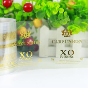 China Self Adhesive Transparent Clear Labels Gold Foil Logo Stickers Label wholesale