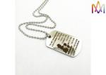 2.5mm Thickness Waterproof Engraved Pendant Necklace