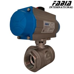 China Pneumatic Three-Way Ball Valve With Wedge Sealing wholesale