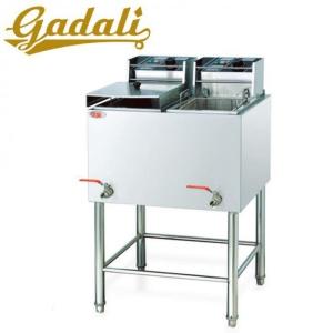 China 960mm Fast Food Kitchen Equipment , 14Lx2 Electric Deep Fat Fryer For Restaurant wholesale