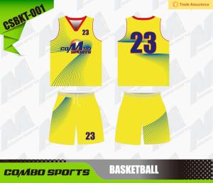 China 175gsm Basketball Team Uniform Top And Shorts Digital Sublimation wholesale