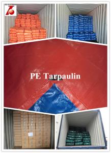 China orange/blue 190g heavy duty eyelets pe tarpaulin wholesale