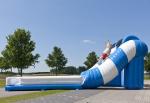 Blue / White Tunnel Commercial Inflatable Slide Safety Giant Inflatable Slide