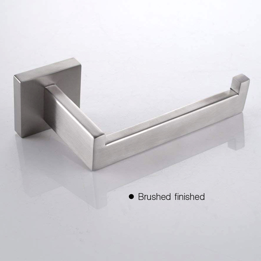 Luxury Bathroom Hardware Accessories Chrome Finished Adhesive Toilet Roll Holder