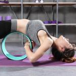 TPE Yoga Roller Wheel Fitness Pilates Circle Waist Shape Gym Workout Back