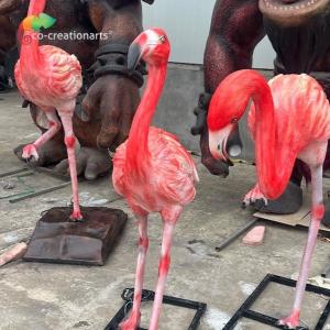 China CE Customise Fiberglass Animal Statues Flamingo wholesale
