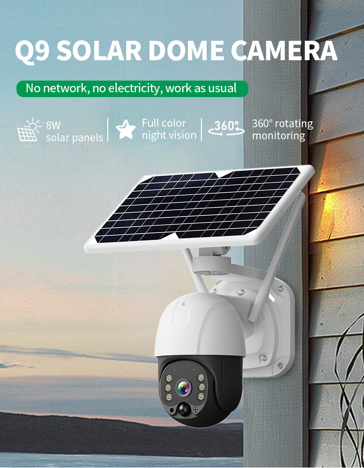 HD 1080P 4G WIFI Tuya Night Vision Wireless Solar Camera Two Way Audio Solar Waterproof