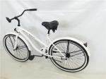 Cheap fashion style white color OEM steel frame 26" 2.125 beach cruiser for lady