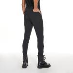 Black Knee Grips Horse Riding Pants Quick Drying Workout Equestrain Clothing
