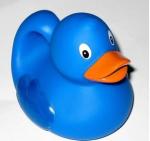 Educational Bath Toys Baby Blue Rubber Ducks Floating 8.3cm Length 40 Gram