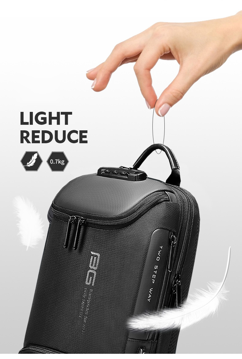 Factory hot sell wholesale fashion anti theft men custom waterproof shoulder chest crossbody sling bag for men