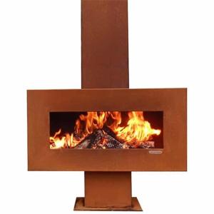 China Freestanding Rusted Corten Steel Outdoor Fireplace Garden Warming wholesale