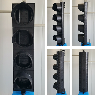 Flip Door Detachable Appearance 200MM Housing 4-Aspect Body Part Road Traffic Light