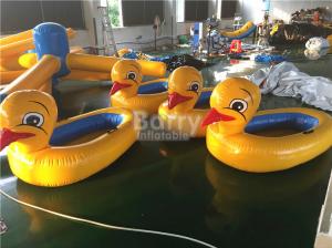China Big Yellow Duck Animal Floats Inflatable Water Toys For Pool with Logo Printing wholesale