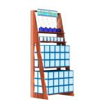 One Side Square Shelves Retail Display Stands KD Construction