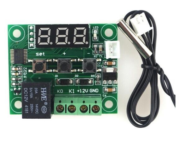 DC 12V heat cool temp thermostat switch temperature controller Miniature thermostat temperature control switch panel