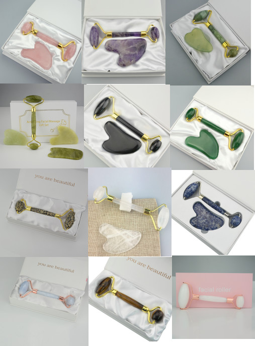 Skin Tightening Black Obsidian Face Jade Roller