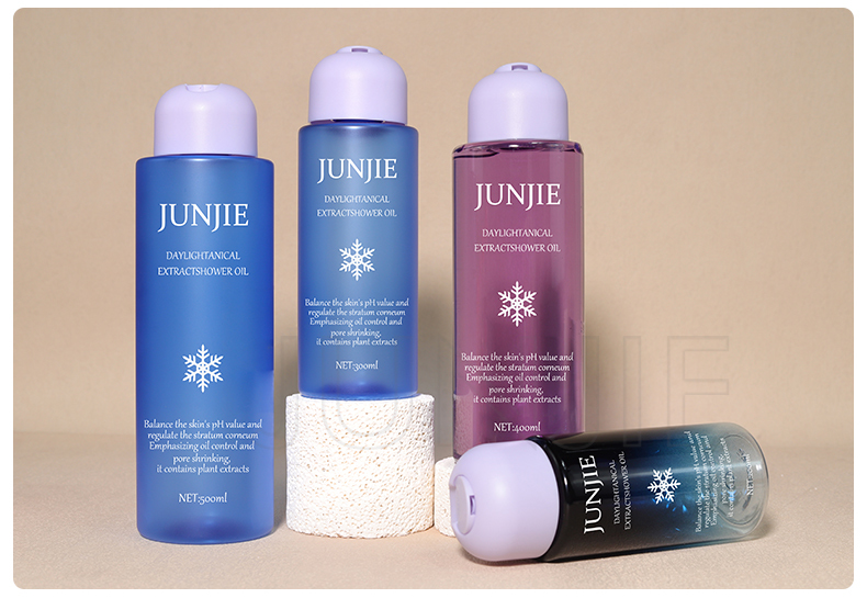 Customized blue purple Color PET Toner Bottle Transparent PET Toner Bottle PET Flat Shoulder Bottle