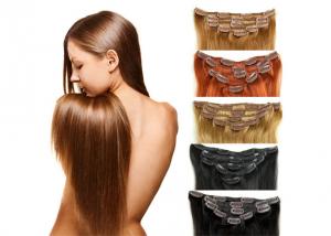 China Full Ends Seamless Easy Clip In Human Hair Extensions For Black Women wholesale