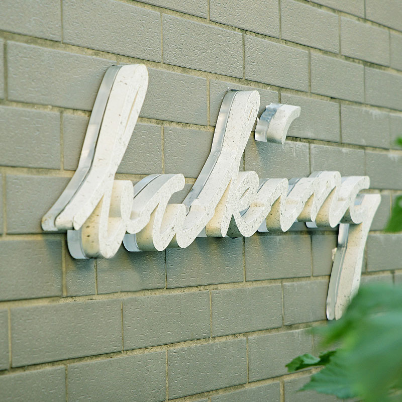 Outdoor Stainless Steel Backlit Signs Background Wall Decor Led Letters