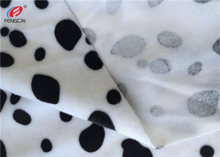 100% Polyester Minky Plush Fabric , 75D Yarn Count Printed Fabric For Home Textile