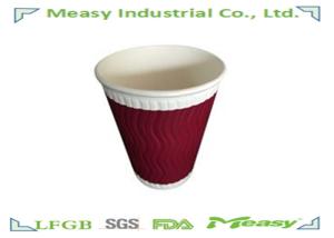 China Paper Hot cups for Hot Drinking , Ripple Paper Coffee Cups with Well-know Brand wholesale