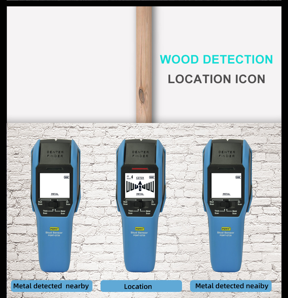 19mm Handheld Stud Finder Wall Electrical AC Wire Cable Metal And Stud Detectors