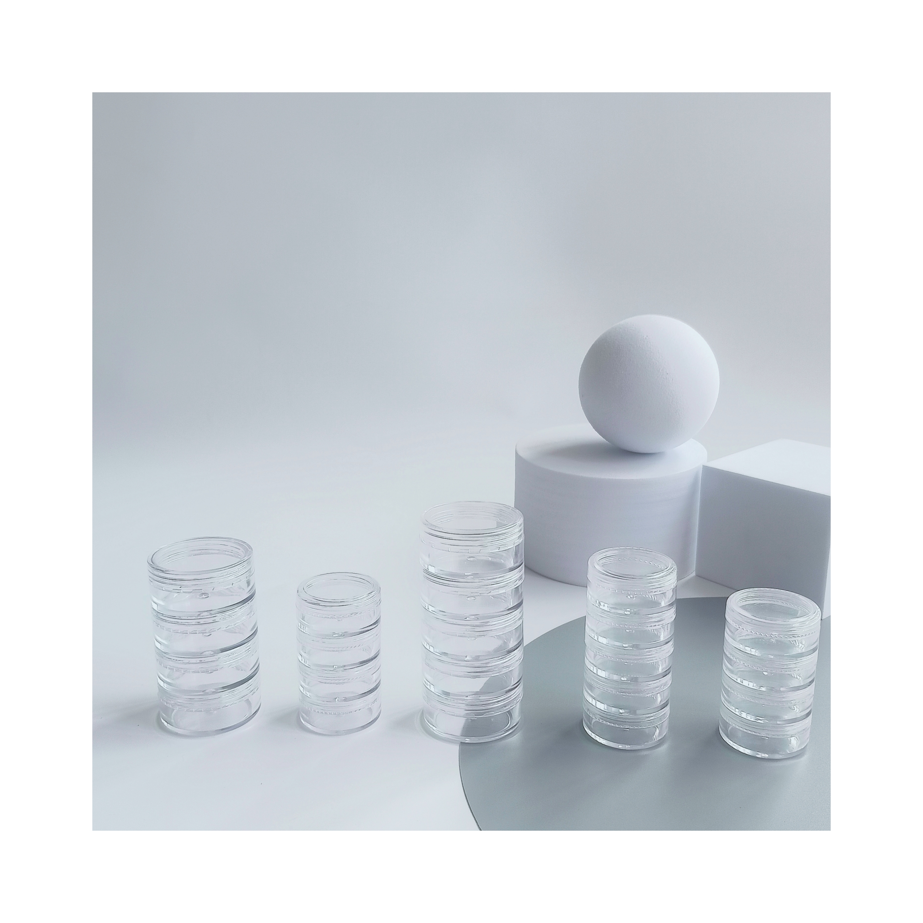 Layers Optional Layers 5ml 10ml Plastic Cream Jar in Customized Colors and Layers for PS