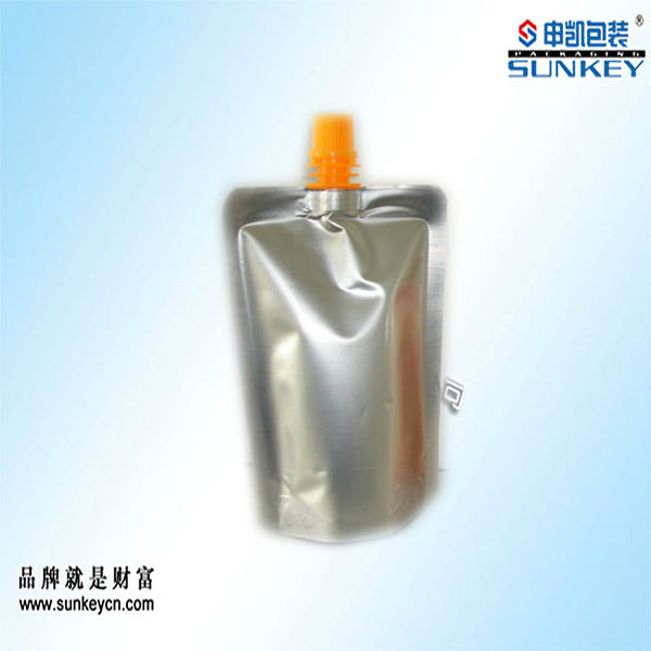 LLDPE PET AL Aluminum Foil Spout Pouch Bags High Barrier For Liquid Packaging