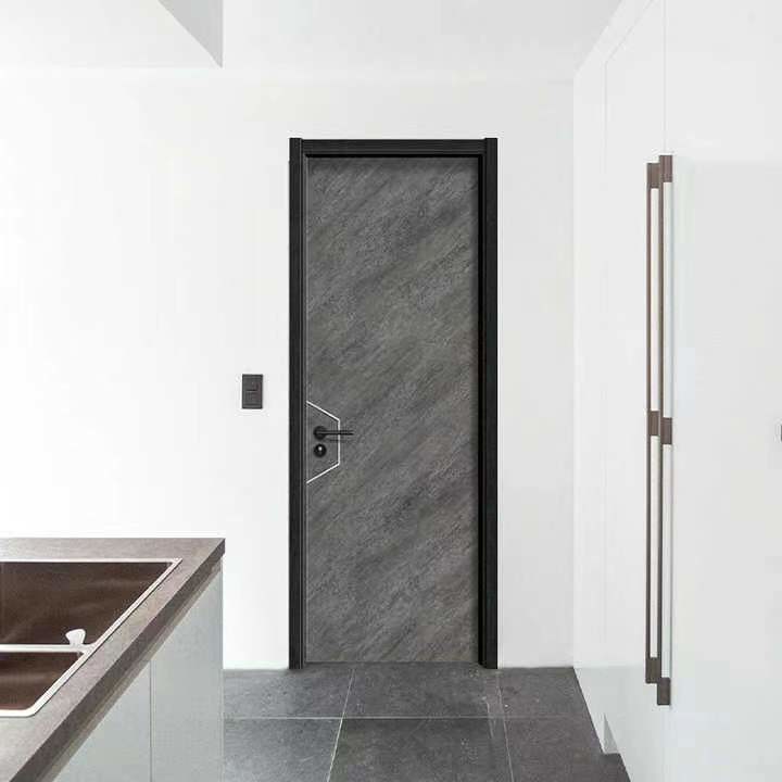 Customized Plywood MDF Wooden Interior Flush Door With Veneer Finish