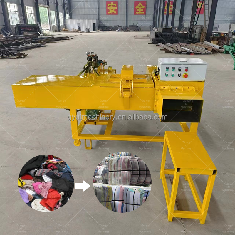 10t Pressure Textile Wiper Bale Rag and Duster Cloth Press Packing Machine for Waste