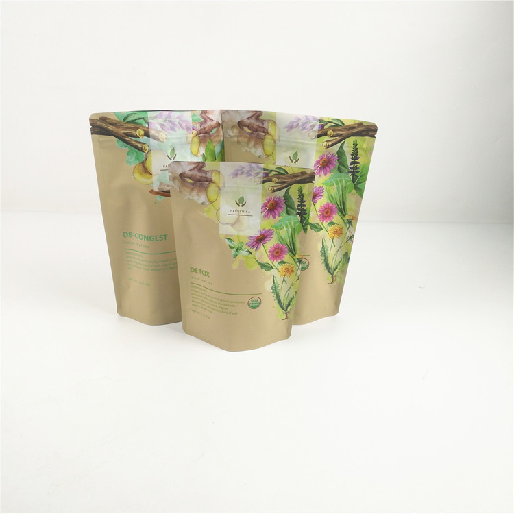 Digital Printed Hot Cocoa Powder Packaging Bag Coffee Powder Plastic Pouches With Resealable Zip Lock