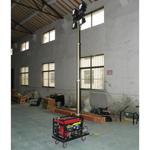 China 2000W lamps mobile light tower, gasoline generator, pneumatic mast wholesale