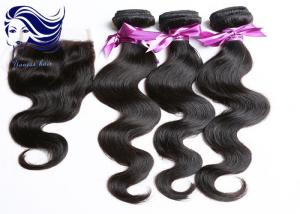 China Double Weft Human Hair Extensions Peruvian Loose Wave Virgin Hair wholesale