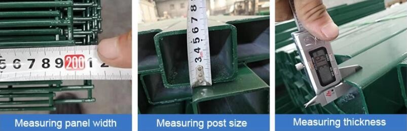 Square Post H3000mm Anti Climb Mesh Fence OHSAS Flat Bar Steel Fence
