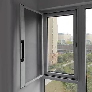 China Aluminum Alloy Fiberglass Retractable Screen Door Roller Screen Door Customized wholesale