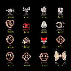 China Hot NEW Wholesale Alloy Jewelry 3D Nail Art Jewelry Nail rhinestones Sticker Supplier Number ML1100-1115 wholesale