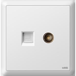 China Nobless Socket Panel White W7TV/DN Internet Wall Outlet wholesale