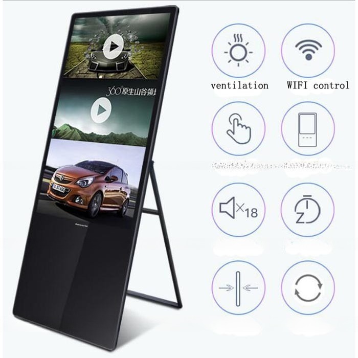 65" inch Alone stand digital signage board kiosk WIFI network Android player screen remote control monitor