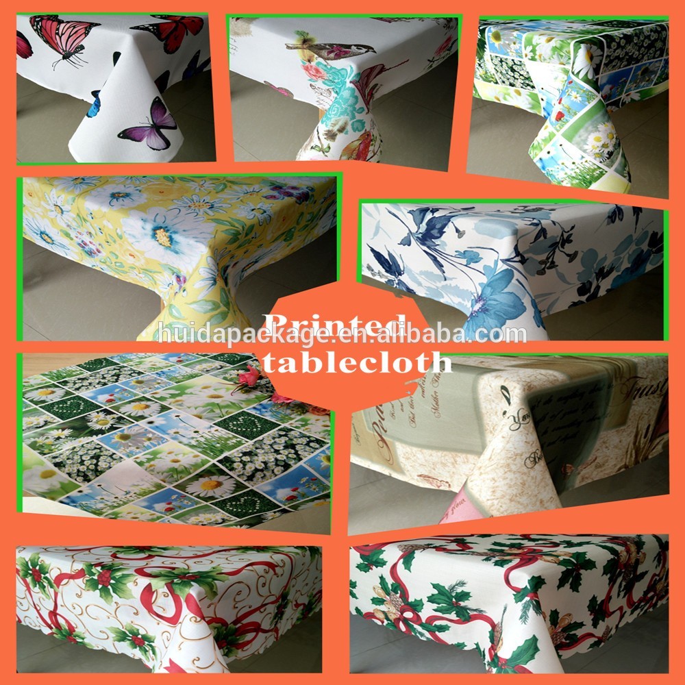 Hot selling Chrismas Snowflake n heat kids designs printed table decrational table cloths made of BSCI audited factory i