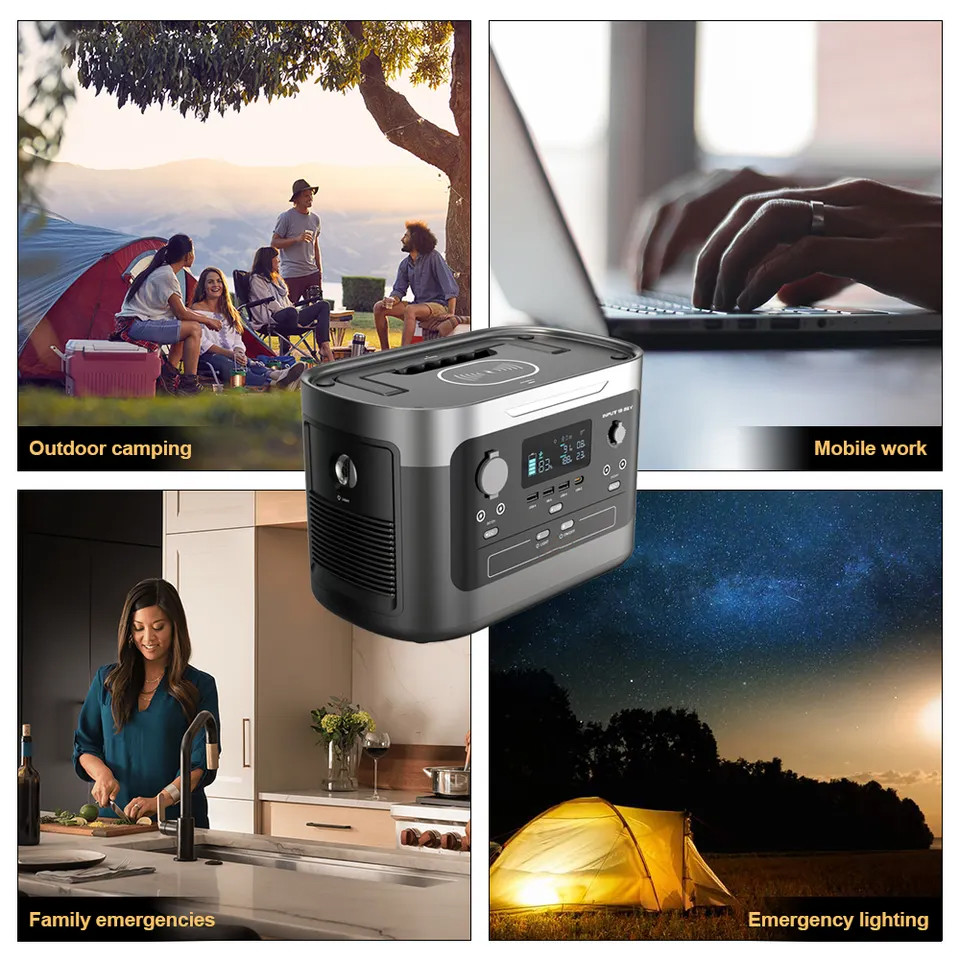 Lithium Battery Portable Power Station Generator LED Electric Solar Power Bank