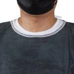 Black 60g PP Medical Disposable Isolation Gowns 115x140cm