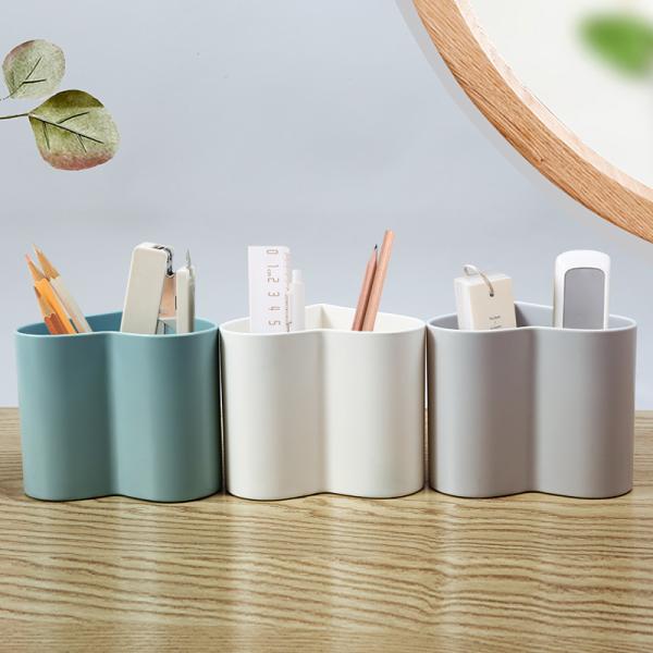 Quality Heart Pen Rack Desktop Stationery Organiser With 3 Compartments for sale