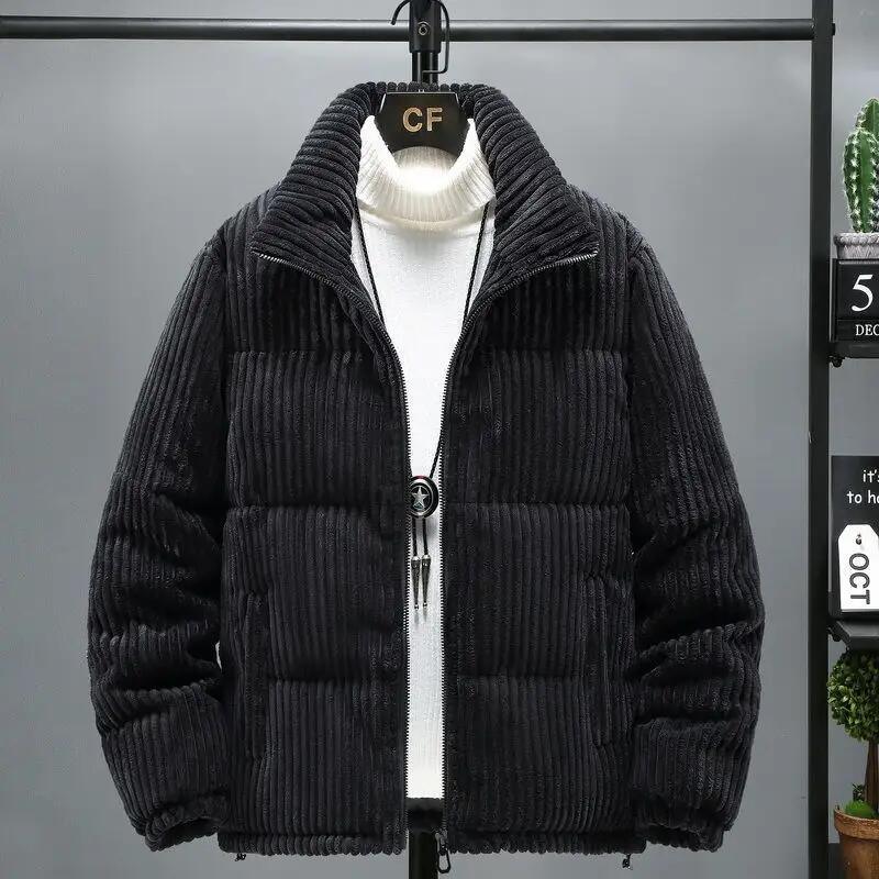 Plus-Size Men&prime;s Corduroy Winter 2022 Overcoat Warm Coat Men&prime;s Cotton Jacket for Men