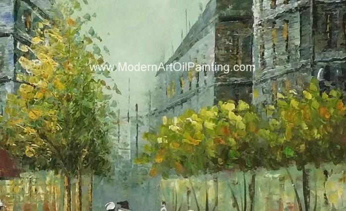 Classic Style 100% Hand - Made Contemporary Paris Oil Painting Flexible Neo