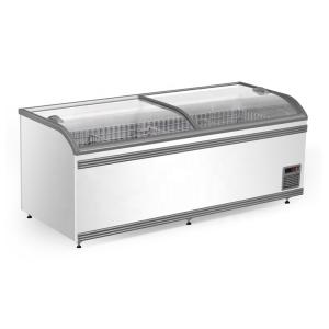 China Auto Defrost Horizontal Display Freezer With Sliding Doors on sale