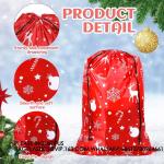 Drawstring Christmas Gift Bags Reusable Xmas Wrapping Bags Giant Christmas Sacks