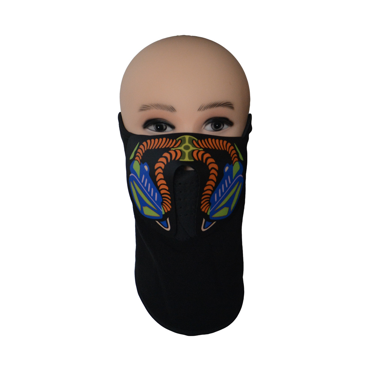 Wholesale New Hot Sale Popular Sound reactive LED mask light up cool masquerade clown EL mask for Music party DJ mask